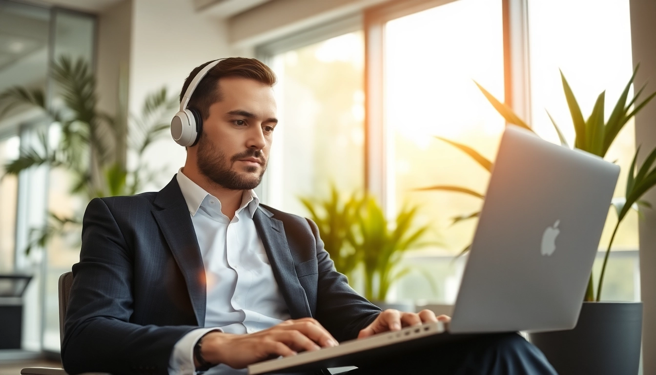 Headhunter Frankfurt bei der Arbeit in einem modernen Büro.