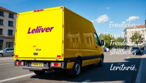 Bus bestickeren: Ein lebendiger Lieferwagen zeigt auffällige Grafiken und Werbung.