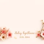 Gestalte einzigartige Geburtskarten mit floralen Elementen und einem liebevollen Schriftzug.