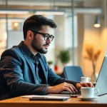 Headhunter IT in einem modernen Büro, fokussiert auf professionelle Rekrutierung von IT-Fachkräften.