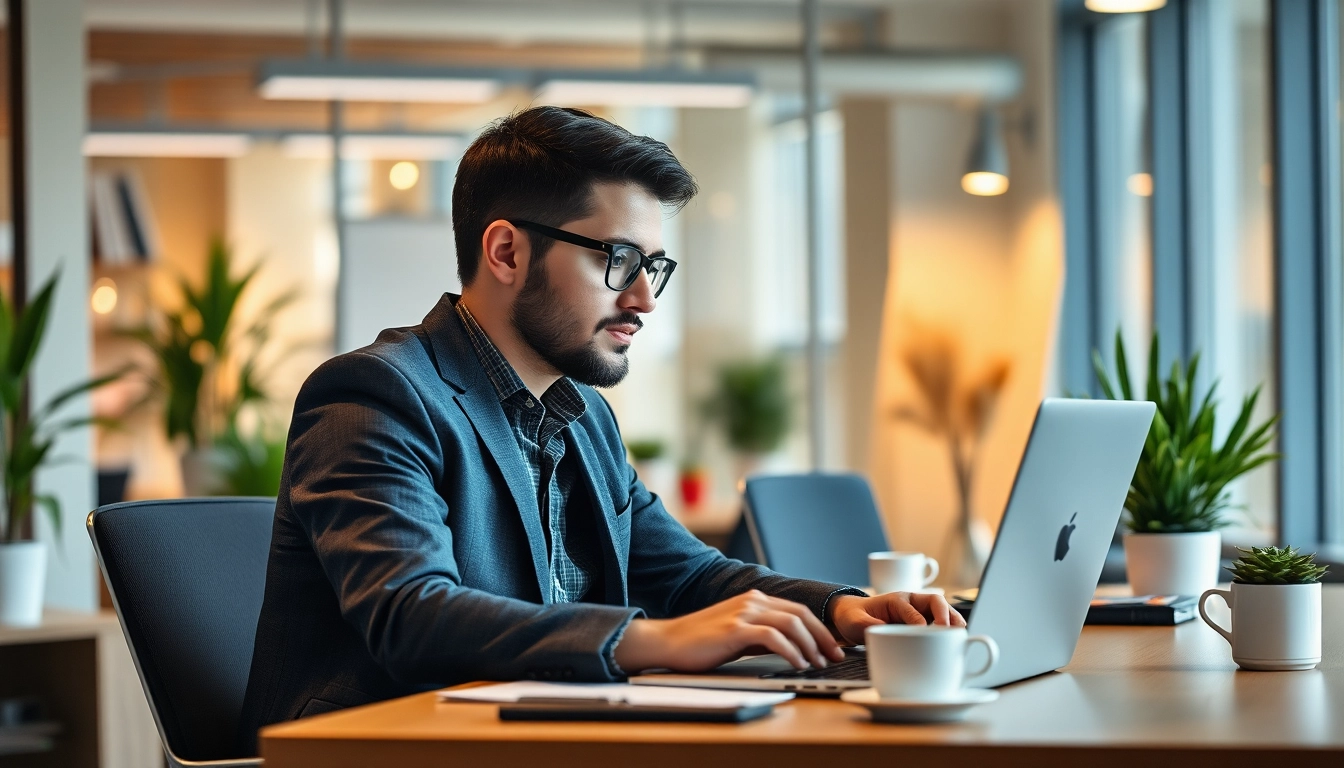 Headhunter IT in einem modernen Büro, fokussiert auf professionelle Rekrutierung von IT-Fachkräften.