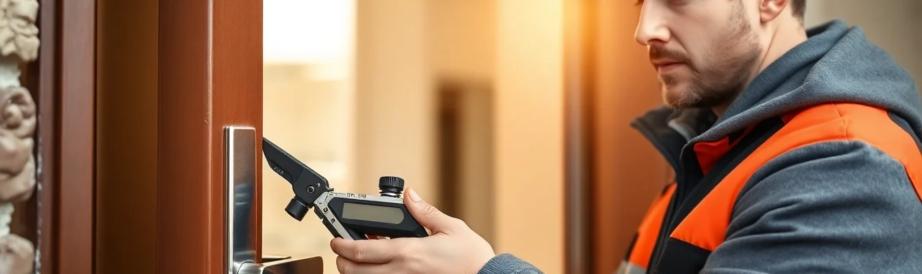 Schlüsseldienst Bruchsal öffnet beschädigungsfrei eine Tür mit modernem Werkzeug.