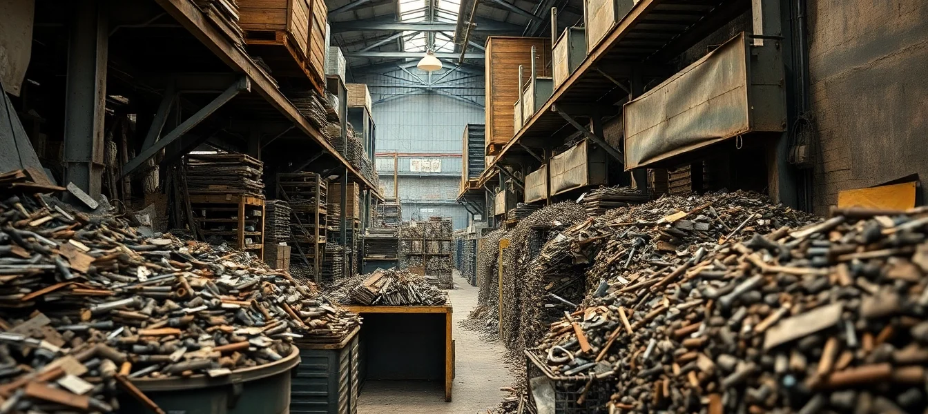 Schrotthändler Düsseldorf verwaltet verschiedene Metalle bei der Schrottabholung in Düsseldorf.