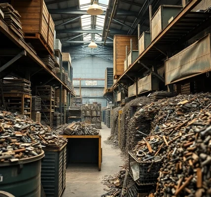 Schrotthändler Düsseldorf verwaltet verschiedene Metalle bei der Schrottabholung in Düsseldorf.