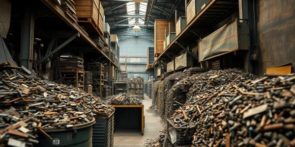 Schrotthändler Düsseldorf verwaltet verschiedene Metalle bei der Schrottabholung in Düsseldorf.