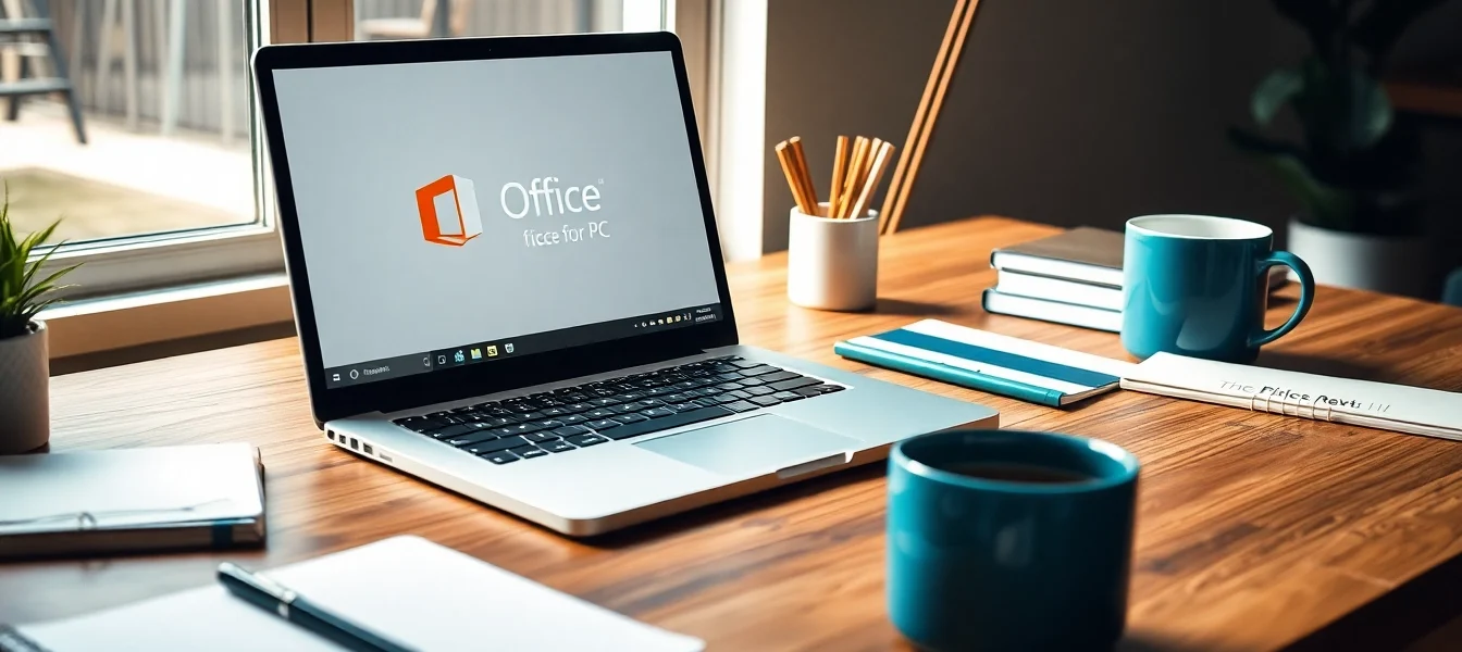 Effizient arbeiten mit Microsoft Office für PC in einem modernen Büro.