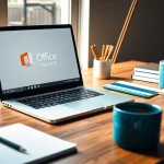 Effizient arbeiten mit Microsoft Office für PC in einem modernen Büro.