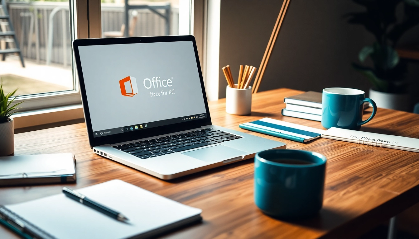 Effizient arbeiten mit Microsoft Office für PC in einem modernen Büro.
