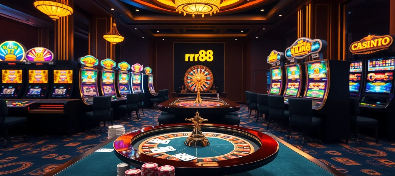 Engage with thrilling gameplay at rr88 with vibrant casino scenes and dynamic betting action.