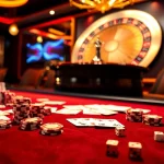 Exciting casino scene with XX88 gaming elements like poker chips and a roulette wheel.
