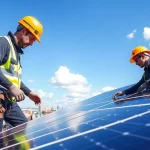 Efficient Photovoltaikanlage Kaufen Wien installation on a sunny rooftop in Vienna.