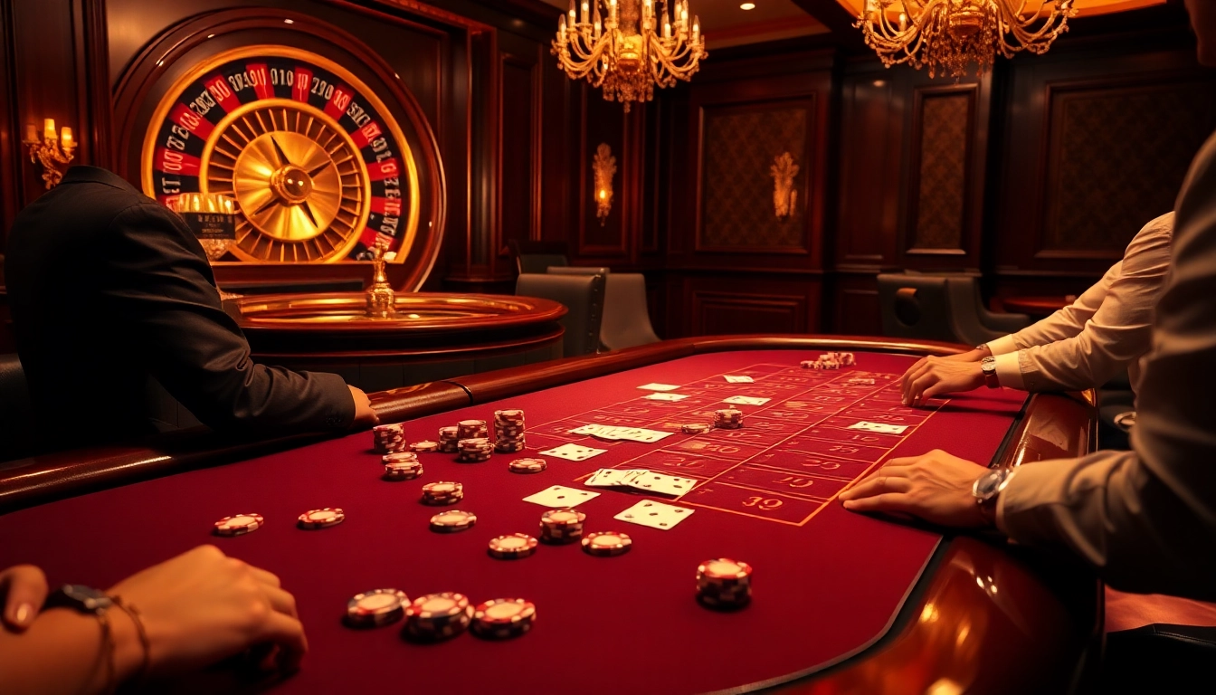 Players celebrating a win at the 88i casino table with colorful chips and cards.