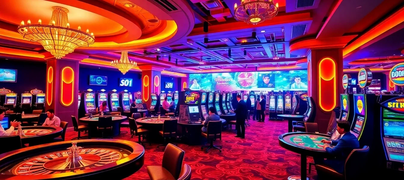 Excited players at a luxurious casino showcasing the gaming experience at https://s801.online/