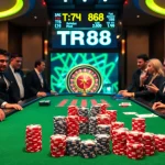 Experience the thrill of betting on TR88 at a luxurious casino table.