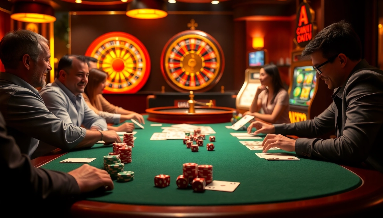 Tham gia vào những pha hành động đầy kịch tính tại bàn casino trên https://luck8.net với các chip bài poker và quân bài.