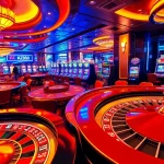 Experience luxury and excitement at AZ88 casino with vibrant gaming tables and neon lights.