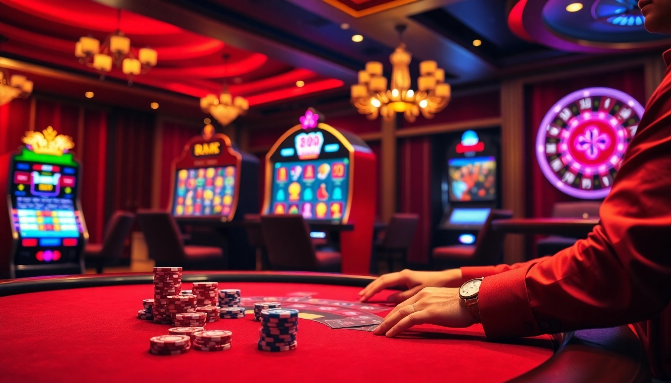 Experience thrilling gameplay at link 88i with vibrant casino tables and engaging slot machines.