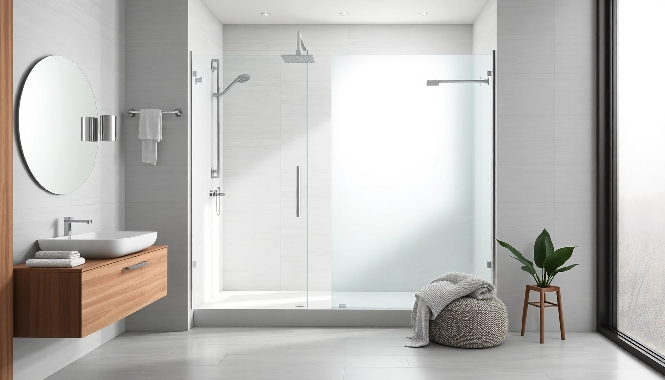 Erleben Sie die sonni Duschkabine 80x80 in einem eleganten Badezimmer mit modernen Akzenten und sanfter Beleuchtung.