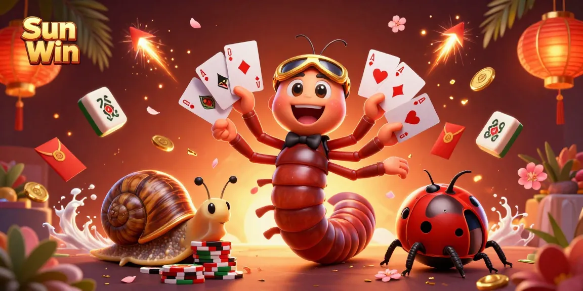Sun Win players engage in dynamic gameplay with vibrant casino elements and characters