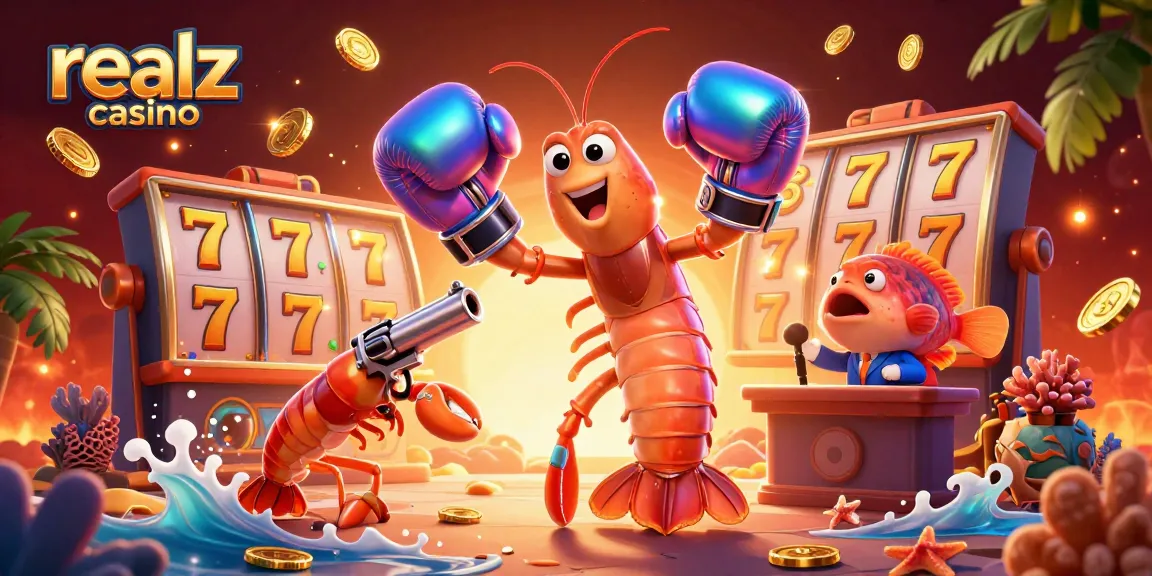 Experience exciting gameplay at realz casino with vibrant slot reels and captivating characters.