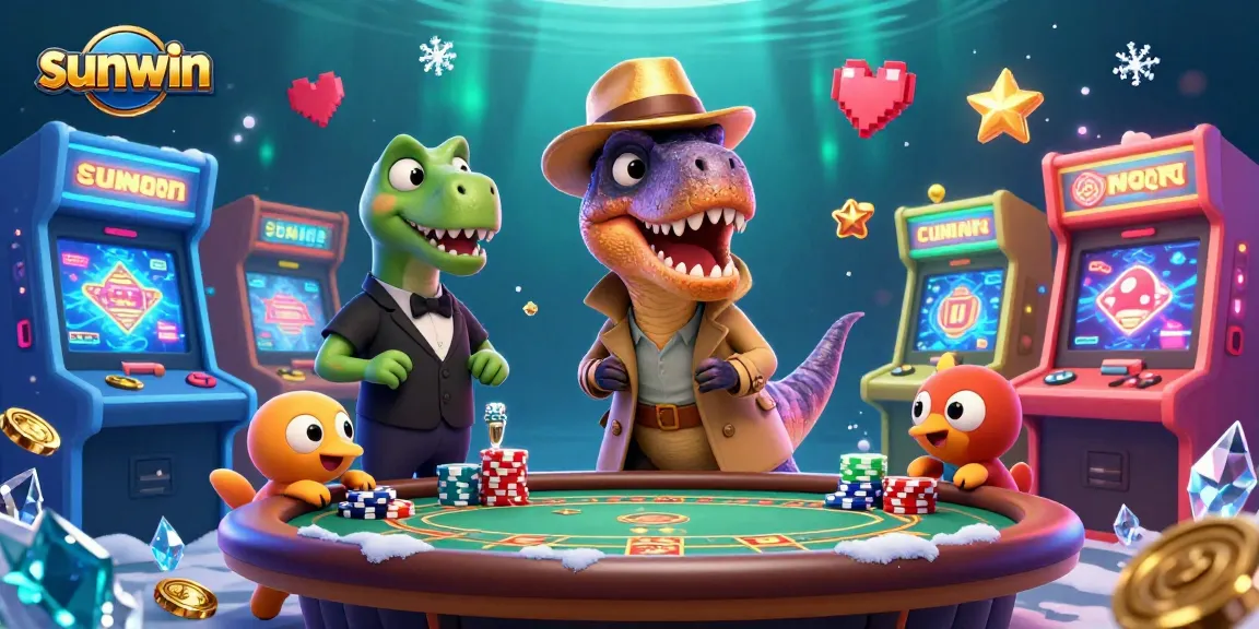 Experience thrilling action at sunwin casino with a velociraptor card counter and a stegosaurus pit boss.