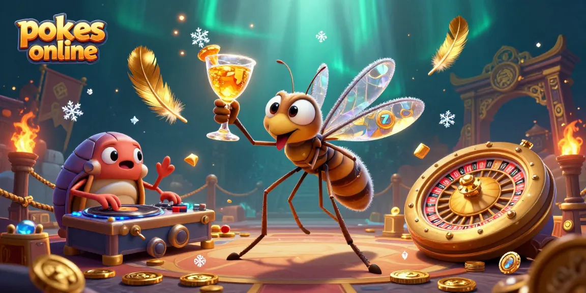 Experience pokies online with vibrant characters in an exciting 3D casino scene.